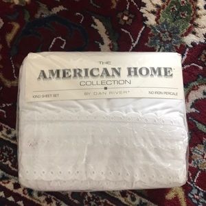 No iron Percale white king size set